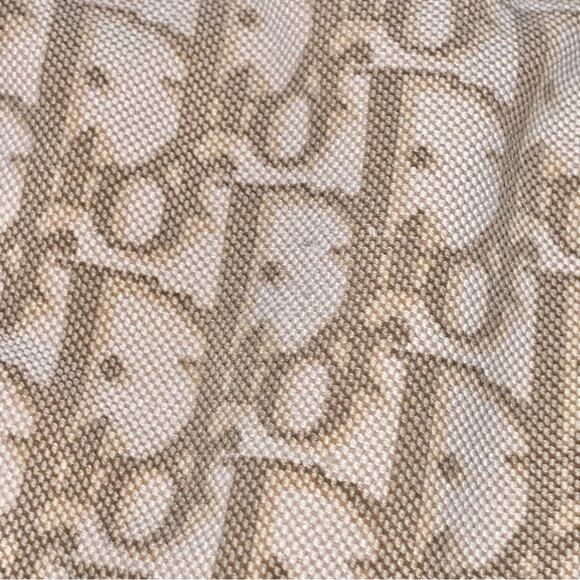 S AUTH VTG Christian Dior Tan Red Charm Trotter Logo Print Bikini Swimsuit - Picture 7 of 16